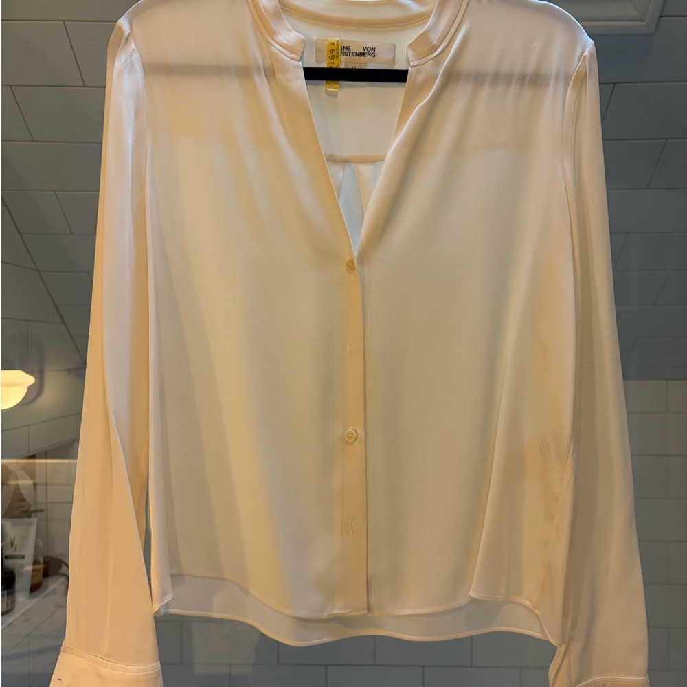Diane Von Furstenberg Ivory Blouse